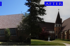 01 Chuch Roof_ 10911 Woodstock St._ Huntley before after