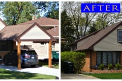Asphalt Shingle Roof_ 525 Leclaire Ave._ Wilmette before after